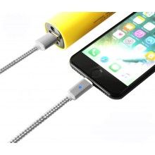 Cablu de incarcare SIKS® 3in1, magnetic, Lightning, Micro-USB, Type-C, Gri