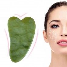 Set rola jad si gua sha pentru masaj facial si corporal SIKS®, piatra de Jad, efect de intinerire a pielii si drenaj limfatic, V Set rola jad si gua sha pentru masaj facial si corporal SIKS®, piatra de Jad, efect de intinerire a pielii si drenaj limfatic, V