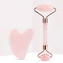 Set rola jad si gua sha pentru masaj facial si corporal SIKS®, piatra de Jad, efect de intinerire a pielii si drenaj limfatic... Set rola jad si gua sha pentru masaj facial si corporal SIKS®, piatra de Jad, efect de intinerire a pielii si drenaj limfatic...