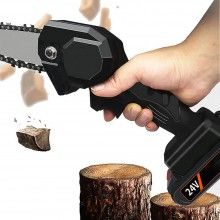 Mini fierastrau SIKS® cu acumulator pentru prelucrarea lemnului, 800W, 88VF, 7500mAh, 4 inch, Negru