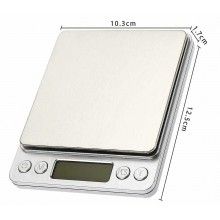 Cantar electronic digital SIKS®, inalta precizie, 500gr, diviziune 0.01gr, profesional, de precizie, argintiu