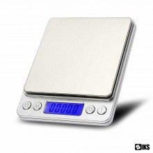 Cantar electronic digital SIKS®, inalta precizie, 500gr, diviziune 0.01gr, profesional, de precizie, argintiu
