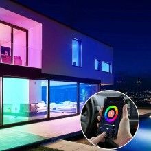 Kit Banda LED 5050 RGB SIKS®, Wi-Fi, Interior IP20, Control Din Telefon, Telecomanda, Lumina Multicolora, Joc de Lumini, 10 metr Kit Banda LED 5050 RGB SIKS®, Wi-Fi, Interior IP20, Control Din Telefon, Telecomanda, Lumina Multicolora, Joc de Lumini, 10 metr