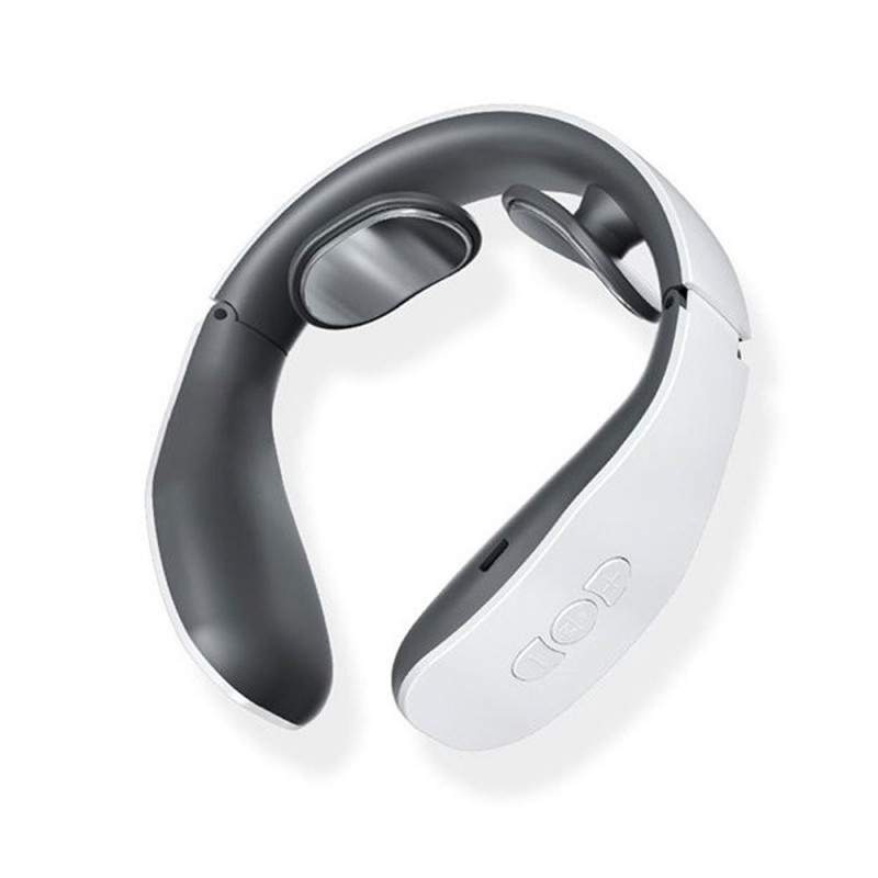Aparat inteligent de masaj cervical SIKS®, 4 moduri de masaj, 15 niveluri, doua capete, alb/gri Aparat inteligent de masaj cervical SIKS®, 4 moduri de masaj, 15 niveluri, doua capete, alb/gri