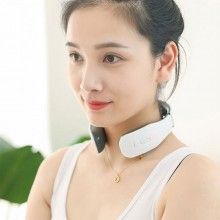 Aparat inteligent de masaj cervical SIKS®, 4 moduri de masaj, 15 niveluri, doua capete, alb/gri Aparat inteligent de masaj cervical SIKS®, 4 moduri de masaj, 15 niveluri, doua capete, alb/gri