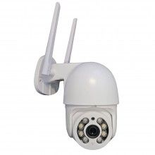 Camera de supraveghere wireless SIKS®, pentru exterior, rotatie 360 de grade, mod de vedere nocturna, alb