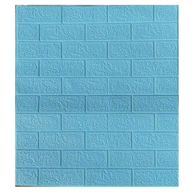 Tapet 3D Autoadeziv SIKS®, model caramida in relief, albastru, design modern, rezistent la apa, usor de curatat, dimensiuni 77x7