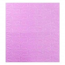 Tapet 3D Autoadeziv SIKS®, model caramida in relief, mov, design modern, rezistent la apa , usor de curatat, dimensiuni 77x70cm