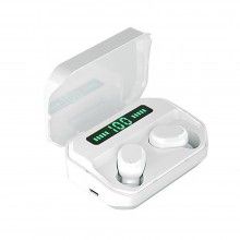 Casti in-ear SIKS®, true wireless, bluetooth, microfon incorporat, BT 5.2, afisaj, alb