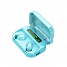 Casti in-ear SIKS®, true wireless, bluetooth, microfon incorporat, BT 5.2, afisaj, albastru Casti in-ear SIKS®, true wireless, bluetooth, microfon incorporat, BT 5.2, afisaj, albastru