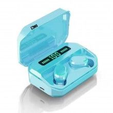 Casti in-ear SIKS®, true wireless, bluetooth, microfon incorporat, BT 5.2, afisaj, albastru Casti in-ear SIKS®, true wireless, bluetooth, microfon incorporat, BT 5.2, afisaj, albastru