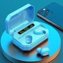 Casti in-ear SIKS®, true wireless, bluetooth, microfon incorporat, BT 5.2, afisaj, albastru Casti in-ear SIKS®, true wireless, bluetooth, microfon incorporat, BT 5.2, afisaj, albastru