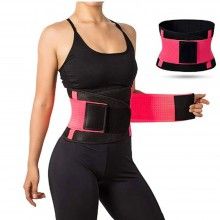 Centura modelatoare SIKS® pentru tonifiere, neopren, masura XL, negru/roz