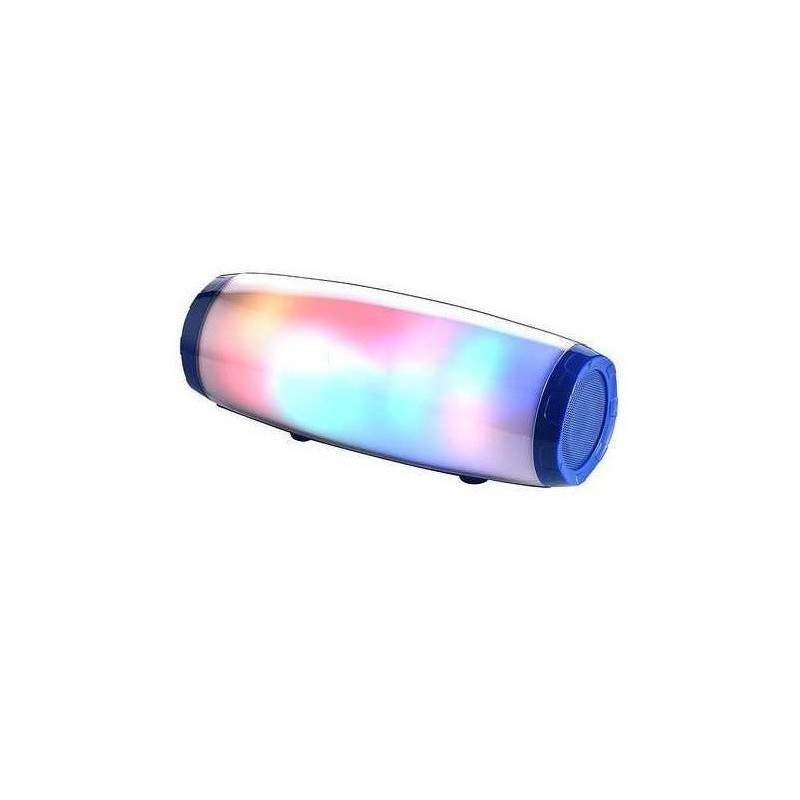 Boxa portabila SIKS® lumina ambientala multicolora, wireless, radio FM, albastru