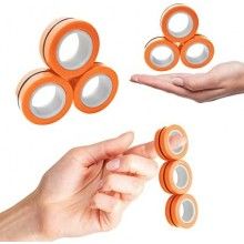 Set jucarie antistres SIKS® 3 inele magnetice cu actiune calmanta, elimina stresul, potrivit pentru copii si adulti, portocaliu Set jucarie antistres SIKS® 3 inele magnetice cu actiune calmanta, elimina stresul, potrivit pentru copii si adulti, portocaliu