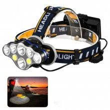 Lanterna frontala SIKS® cu acumulator 8 LED-uri, 13.000 lumeni, 6 niveluri de luminozitate albă,1 mod intermitent roșu tip SOS Lanterna frontala SIKS® cu acumulator 8 LED-uri, 13.000 lumeni, 6 niveluri de luminozitate albă,1 mod intermitent roșu tip SOS