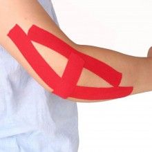 Banda Kinesiologica SIKS® pentru suportul muschilor, pentru sportivi si atleti, rosu