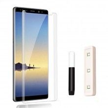 Folie din sticla SIKS® cu adeziv UV Digitech Glass pentru Samsung Galaxy Note 8, lampa UV inclusa, transparenta