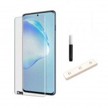 Folie din sticla SIKS® cu adeziv UV Digitech Glass pentru Samsung Galaxy S20 ULTRA, lampa UV inclusa, transparenta