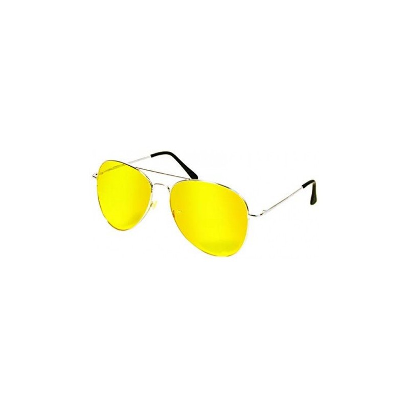 Ochelari SIKS® pentru condus noaptea, cu rama metalica, lentile galbene