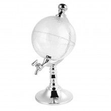Dozator pentru bauturi SIKS®, in forma de Glob Pamantesc, plastic, transparent, 3.5 l