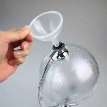 Dozator pentru bauturi SIKS®, in forma de Glob Pamantesc, plastic, transparent, 3.5 l