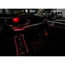 Fir neon lumina ambientala auto SIKS®, 5M, multifunctional, usor de instalat, rosu