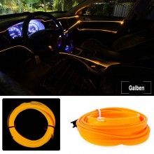 Fir neon lumina ambientala auto SIKS®, 5M, USB, multifunctional, usor de instalat, galben Fir neon lumina ambientala auto SIKS®, 5M, USB, multifunctional, usor de instalat, galben
