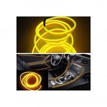 Fir neon lumina ambientala auto SIKS®, 5M, USB, multifunctional, usor de instalat, galben Fir neon lumina ambientala auto SIKS®, 5M, USB, multifunctional, usor de instalat, galben