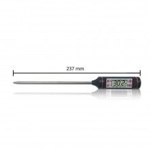 Termometru bucatarie SIKS®, digital, pentru mancare, lichide, alimente, prajituri, lactate, ceara, mancare, negru
