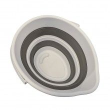 Galeata pliabila SIKS®, 10 L, silicon, alb/gri