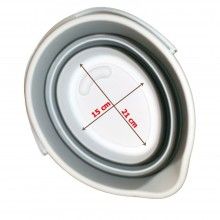 Galeata pliabila SIKS®, 10 L, silicon, alb/gri