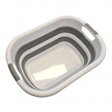 Cos de rufe SIKS®, lighean silicon pliabil, 26L, alb/gri