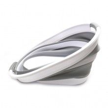 Cos de rufe SIKS®, lighean silicon pliabil, 26L, alb/gri