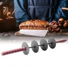 Set sucitor pentru aluat si taietor extensibil pentru aluat SIKS®, 4 role pentru taiere, roz/gri Set sucitor pentru aluat si taietor extensibil pentru aluat SIKS®, 4 role pentru taiere, roz/gri