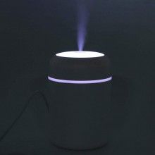 Umidificator Aromaterapie RGB SIKS®, cu 2 Jocuri de Lumini, 300 ml, USB, Pentru Casa Si Auto, Gri Inchis