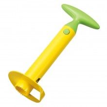 Aparat SIKS® pentru Curatat si Feliat Ananas, Maner Plastic, Galben/Verde