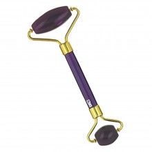 Rola Masaj Facial SIKS®, cu Doua Capete Tip Piatra Quartz, Mov Rola Masaj Facial SIKS®, cu Doua Capete Tip Piatra Quartz, Mov