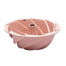 Forma SIKS® pentru Copt Prajituri, Tort, Material Silicon, Rotunda, 22x9.5 cm, Roz