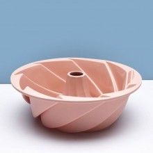 Forma SIKS® pentru Copt Prajituri, Tort, Material Silicon, Rotunda, 22x9.5 cm, Roz