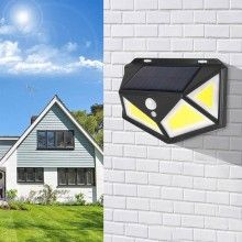Set 5 x Lampa cu Incarcare Solara SIKS®, Senzor de Miscare, 3 Moduri de Iluminare, 100 LED, Prindere pe Perete