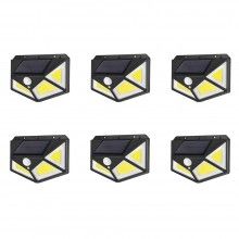 Set 6 x Lampa cu Incarcare Solara SIKS®, Senzor de Miscare, 3 Moduri de Iluminare, 100 LED, Prindere pe Perete Set 6 x Lampa cu Incarcare Solara SIKS®, Senzor de Miscare, 3 Moduri de Iluminare, 100 LED, Prindere pe Perete
