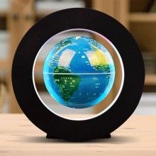 Glob Magnetic Levitant SIKS®, Iluminare LED, Suport Rotund, Cablu de Alimentare, Rotatie Automata, Albastru Glob Magnetic Levitant SIKS®, Iluminare LED, Suport Rotund, Cablu de Alimentare, Rotatie Automata, Albastru