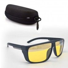 Ochelari de Condus M6 SIKS® Polarizati de Condus Noaptea, Lentile Galbene + Toc Inclus