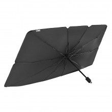 Parasolar Auto Pliabil SIKS®, pentru Masina, in Forma de Umbrela, Negru-Argintiu, Rezistent UV