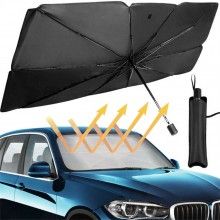 Parasolar Auto Pliabil SIKS®, pentru Masina, in Forma de Umbrela, Negru-Argintiu, Rezistent UV Parasolar Auto Pliabil SIKS®, pentru Masina, in Forma de Umbrela, Negru-Argintiu, Rezistent UV