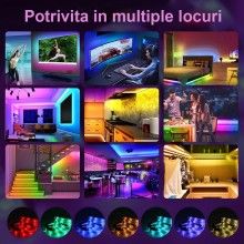 Banda LED SIKS®, lumini multicolore, telecomanda, 20m