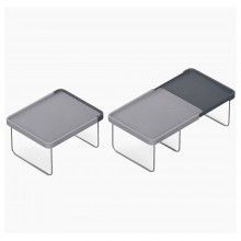 Raft extensibil SIKS, 3 picioare, A552, Lungime maxima 40cm, gri/gri inchis