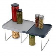 Raft extensibil SIKS, 3 picioare, A552, Lungime maxima 40cm, gri/gri inchis