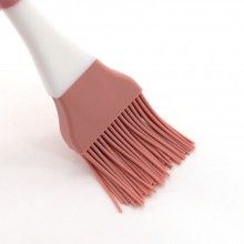 Set 2 Ustensile Bucatarie SIKS SPA02 Pentru Casa, 1 Pensula Si 1 Spatula, Silicon Roz Cu Maner De Plastic Alb/Roz